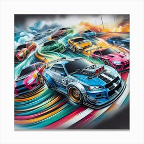 Nissan Racing Canvas Print