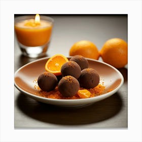 Chocolate Orange Truffles Canvas Print