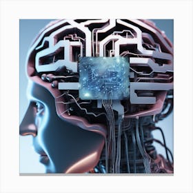 Cyborg Brain 5 Canvas Print