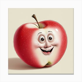 Happy Apple Canvas Print