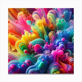Colorful Abstract Painting Canvas Print