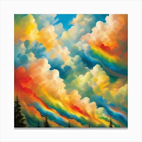 Rainbow Clouds Canvas Print