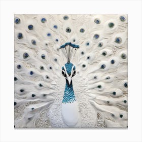 White Peacock 2 Canvas Print