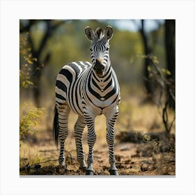 Zebra In The Wild 1 Canvas Print
