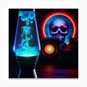 Glow In The Dark Skeleton Canvas Print