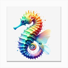 Rainbow Seahorse Canvas Print