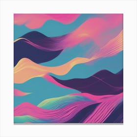 Minimalism Masterpiece, Trace In The Waves To Infinity + Fine Layered Texture + Complementary Cmyk C (31) Canvas Print
