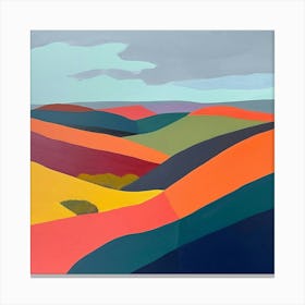 Colourful Abstract The North York Moors England 2 Canvas Print