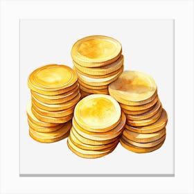 Gold Coins Canvas Print