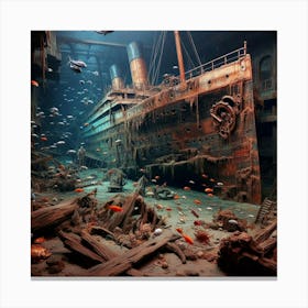 Wreck Of The Titanic 4 Canvas Print