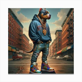 Hip Hop Dog 3 Canvas Print