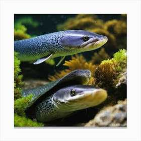 Two Fish In An Aquarium Canvas Print