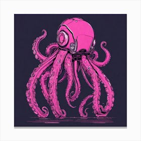 Pink Octopus Canvas Print