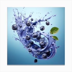 Blueberry Splash 3 Canvas Print