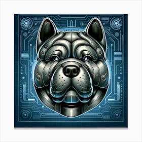 Dog Head Shar pei Canvas Print