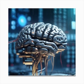 Artificial Intelligence Brain 41 Canvas Print