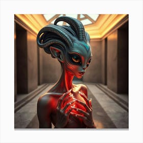 Alien Woman X Canvas Print