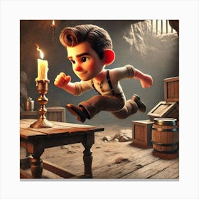 Jack and the Candlestick Canvas Print