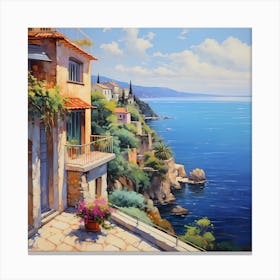 Brushstrokes of Mediterranean Magic Canvas Print