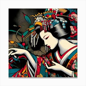 Japan Geisha Visual 135 Canvas Print