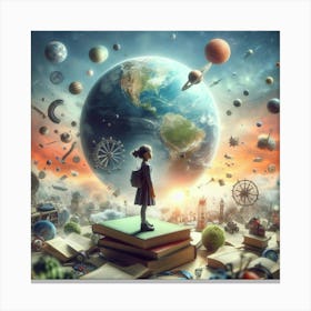 World Of Books 2 Canvas Print