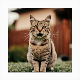 Cat Looking At Camera Canvas Print