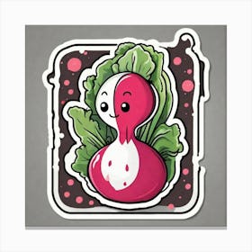 Radish Sticker 3 Canvas Print