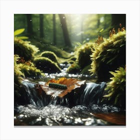 Waterfall In The Forest Canvas Print