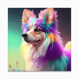 Rainbow Dog 1 Canvas Print