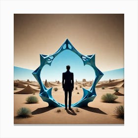 Man In The Desert 217 Canvas Print