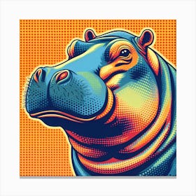 Pop Hippo 4 Canvas Print