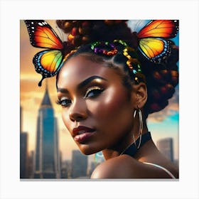 Butterfly Hairstyle Canvas Print