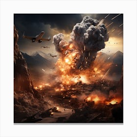 A Fierce Battle Between Two Nations 1 Canvas Print