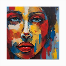 Woman'S Face Canvas Print