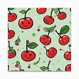 Cherry Pattern Canvas Print