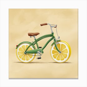 Zesty Ride Lemon Wheel Bicycle (1) Canvas Print