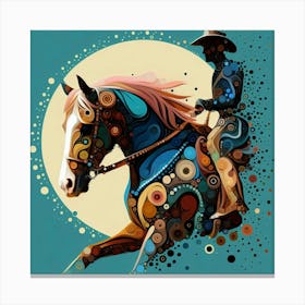 Cowboy Painting Canvas Print