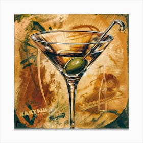 5 Vintage Art Cocktail Wall Art Prints And Posters Canvas Print