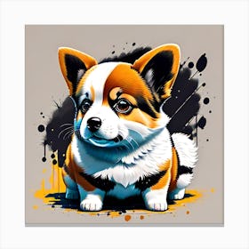 Corgi Painting 8 Canvas Print