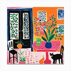 Cat In A Room 2 Canvas Print