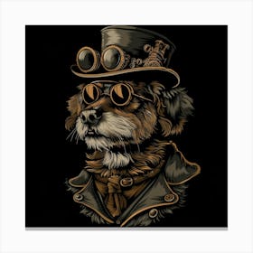 Steampunk Dog 13 Canvas Print