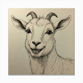 Goat Drawing 24 Canvas Print