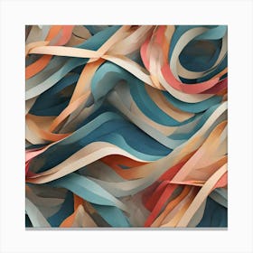 Abstract Ribbons Canvas Print