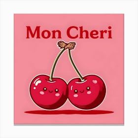 Mon Cheri Vintage Cherries Canvas Print