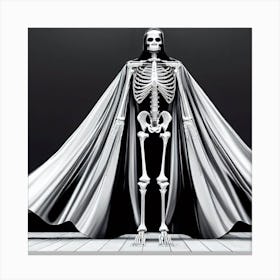 Skeleton With Cape 2 Canvas Print