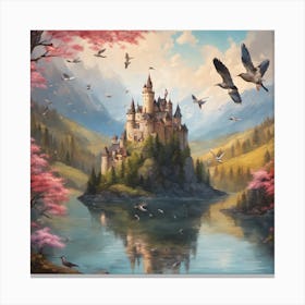 Castle On The Lake Canvas Print