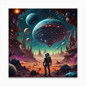 Space Landscape 2 Canvas Print