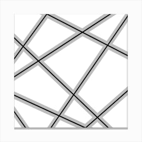 Black And White Lines Canvas Print