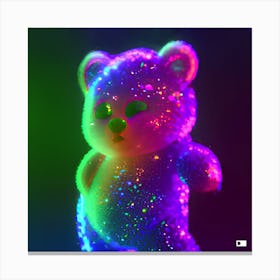 Glow In The Dark Teddy Bear Canvas Print