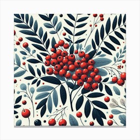 Scandinavian Art, Rowan berries 2 Canvas Print